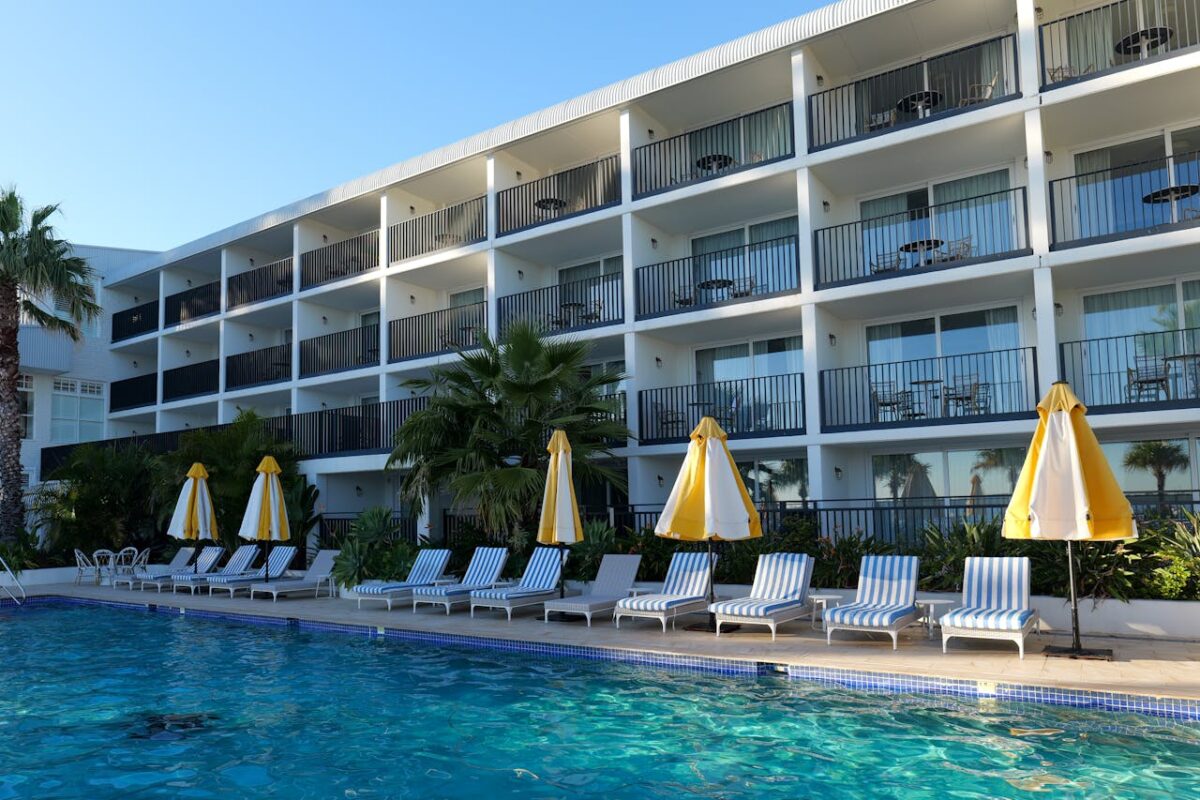 Relax by the poolside at a modern resort in Toukley, New South Wales, Australia.